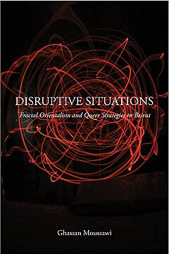 The cover of Disruptive Situations is black and features a red scribbles flowing in different directions.